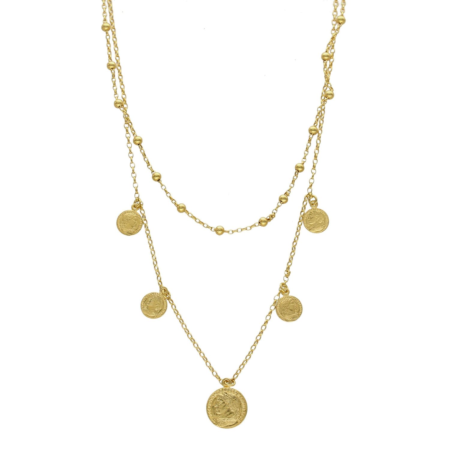 Naszyjnik srebrny pozłacane monetki Dall'Acqua C RM 22926i.jpg